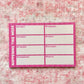 SWEETHEART WEEKLY PLANNER NOTEPAD