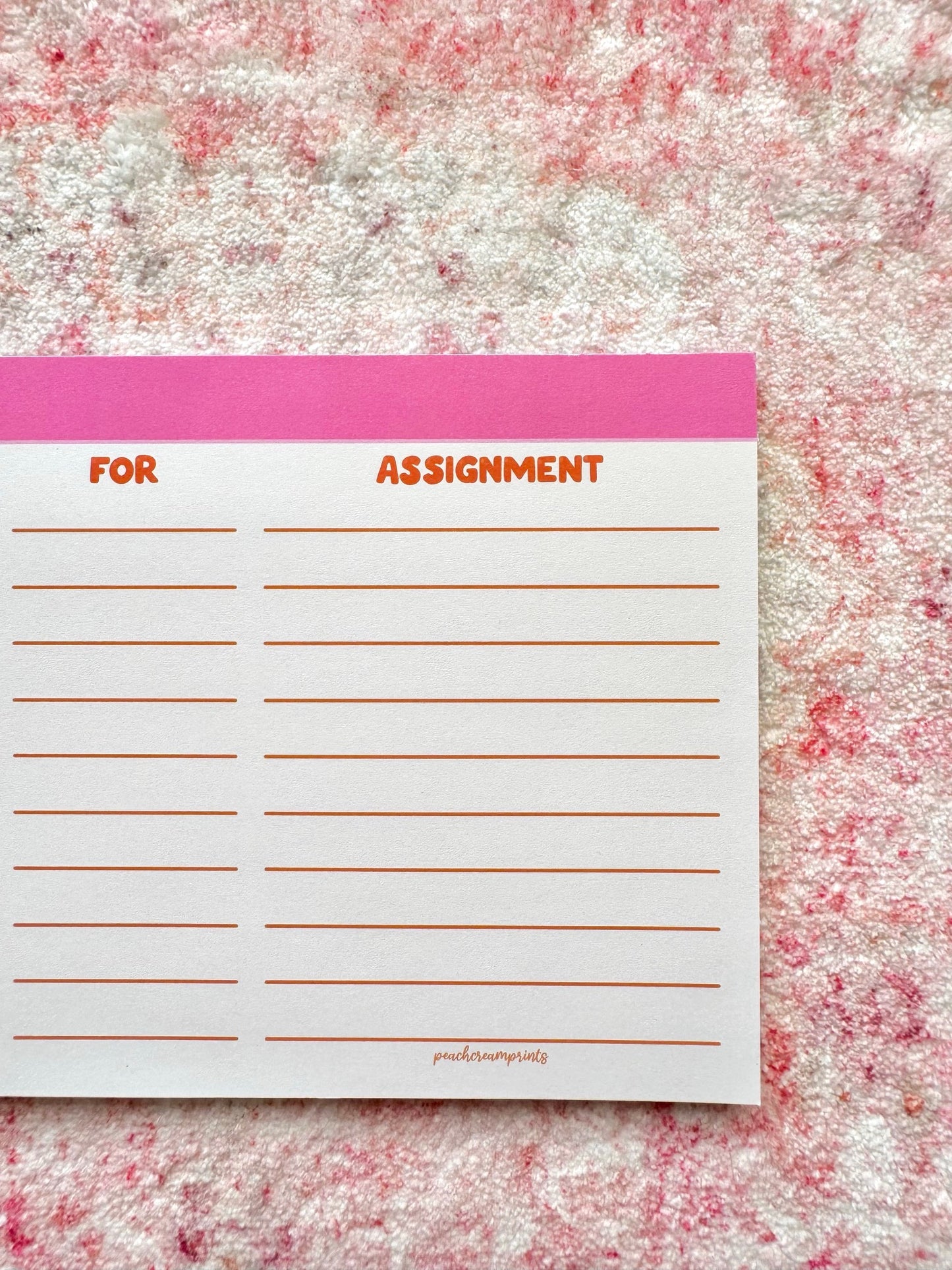 ASSIGNMENT TRACKER NOTEPAD