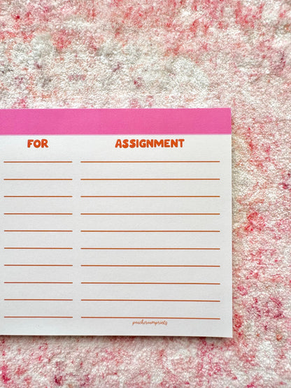 ASSIGNMENT TRACKER NOTEPAD