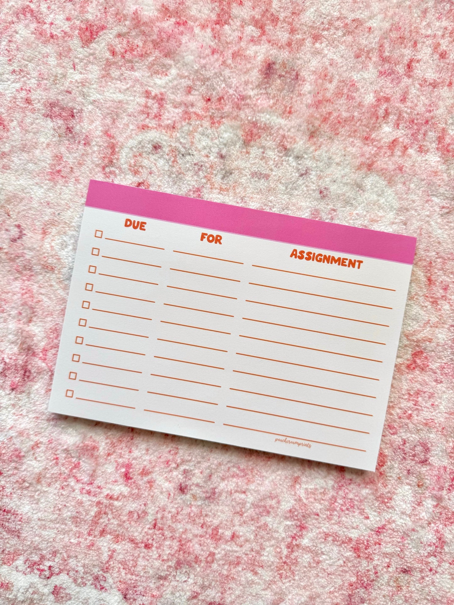 ASSIGNMENT TRACKER NOTEPAD