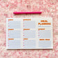 ORANGE POP MEAL PLANNER NOTEPAD