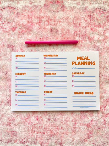 ORANGE POP MEAL PLANNER NOTEPAD