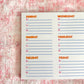 ORANGE POP MEAL PLANNER NOTEPAD