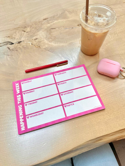 OOPSIE SWEETHEART WEEKLY PLANNER NOTEPAD