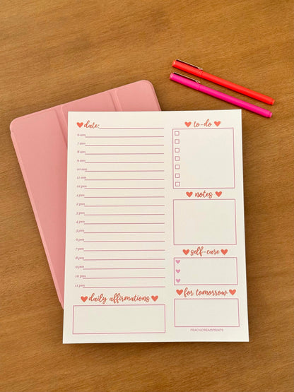 PEACHY DAILY PLANNER NOTEPAD