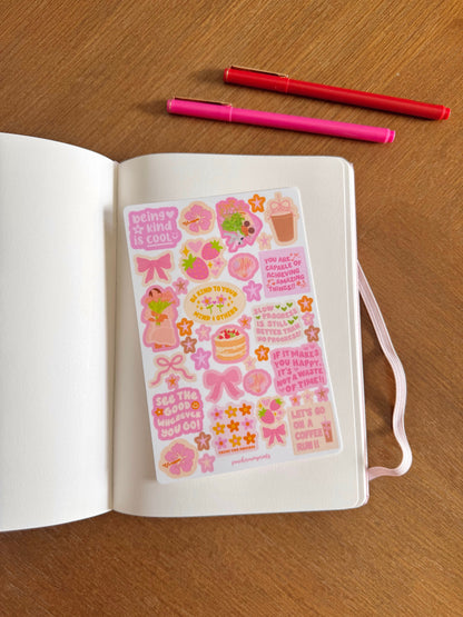 "GIRLY DOODLES" STICKER SHEET