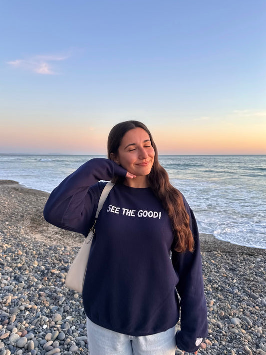 OOPSIE NAVY SEE THE GOOD CREWNECK
