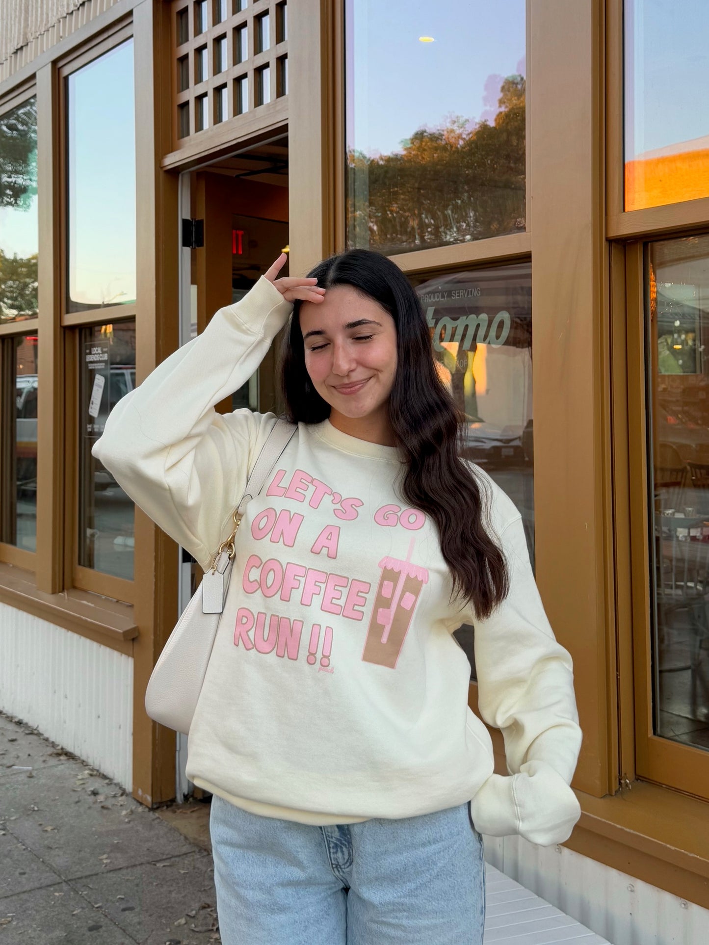 LET'S GO ON A COFFEE RUN CREWNECK