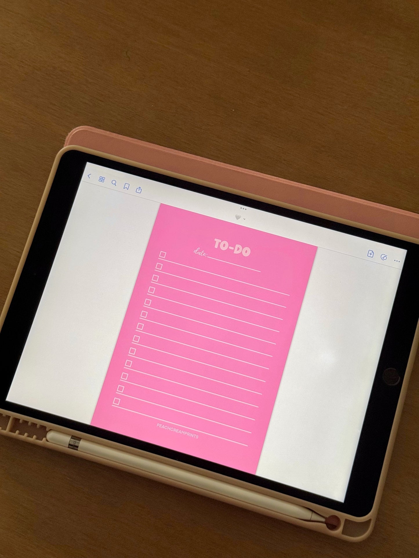 "PRETTY PINK" TO DO LIST DIGITAL NOTEPAD