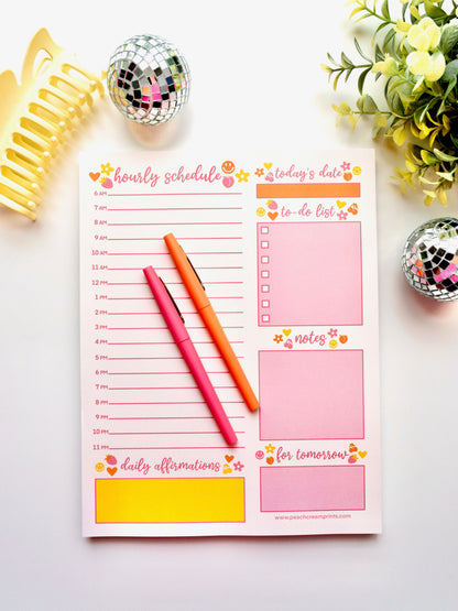 OG PEACHY DAILY PLANNER NOTEPAD