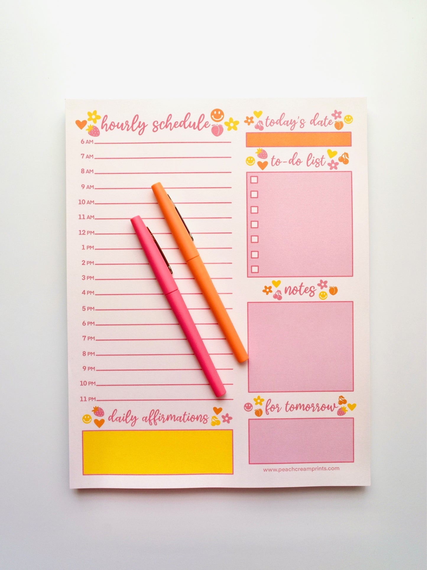PEACHY DAILY PLANNER NOTEPAD