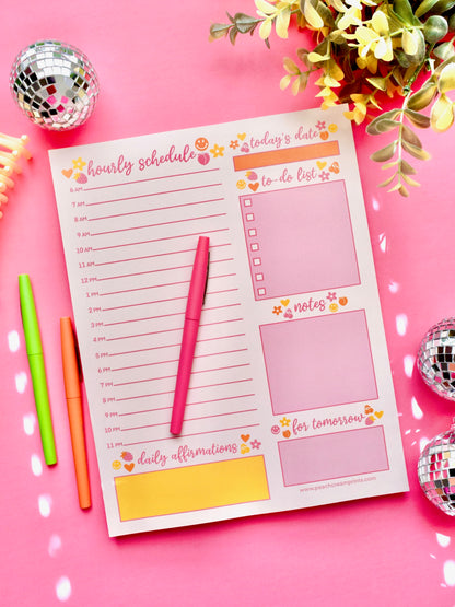 OG PEACHY DAILY PLANNER NOTEPAD