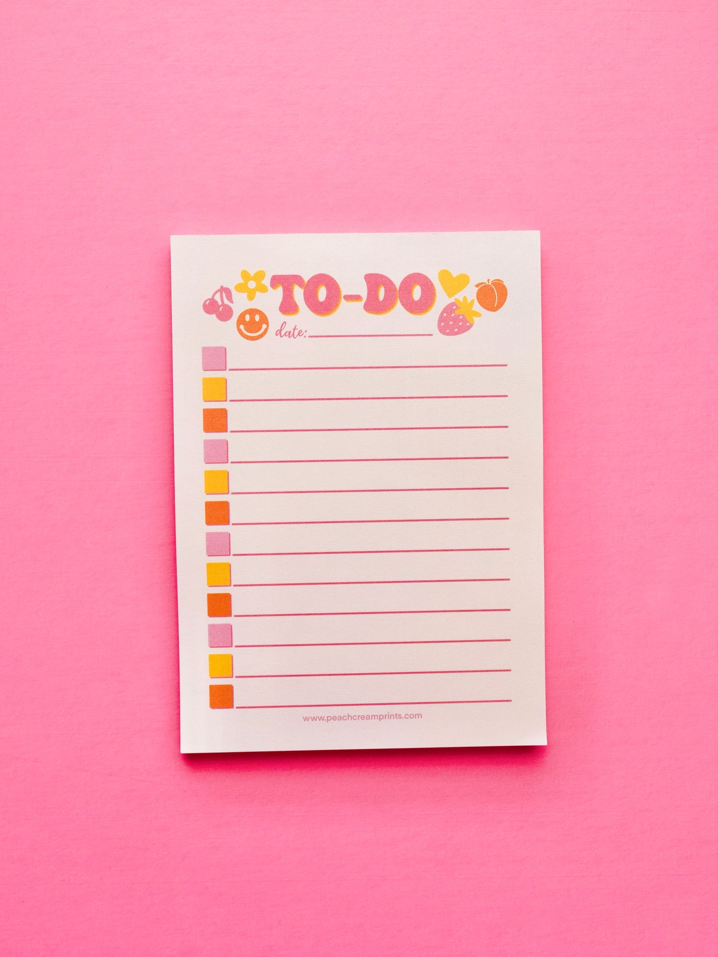 PEACHY TO-DO LIST NOTEPAD