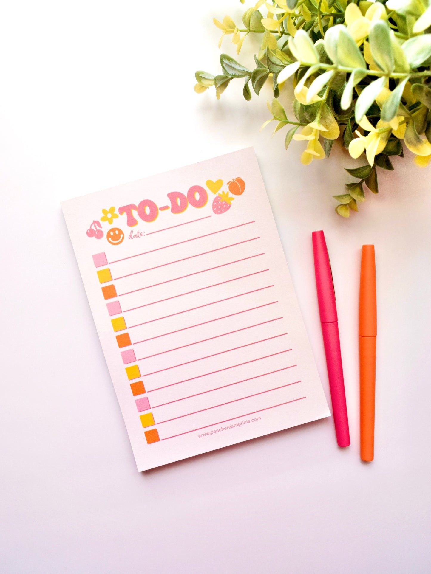 PEACHY TO-DO LIST NOTEPAD