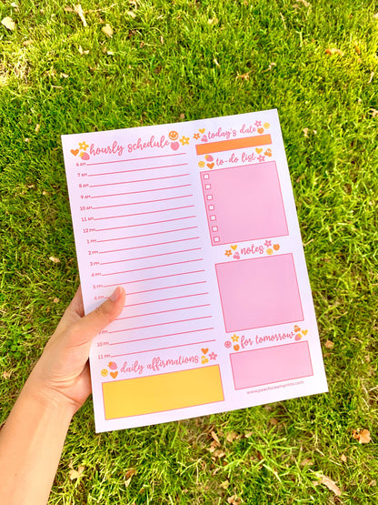 OG PEACHY DAILY PLANNER NOTEPAD