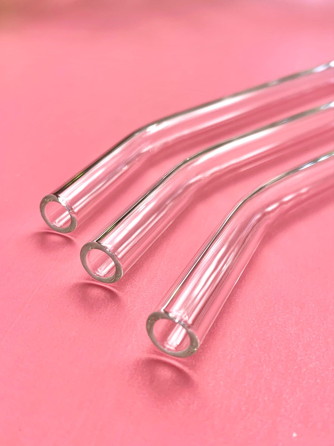 CLEAR BENT GLASS STRAW