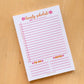 PINK & ORANGE HOURLY PLANNER NOTEPAD