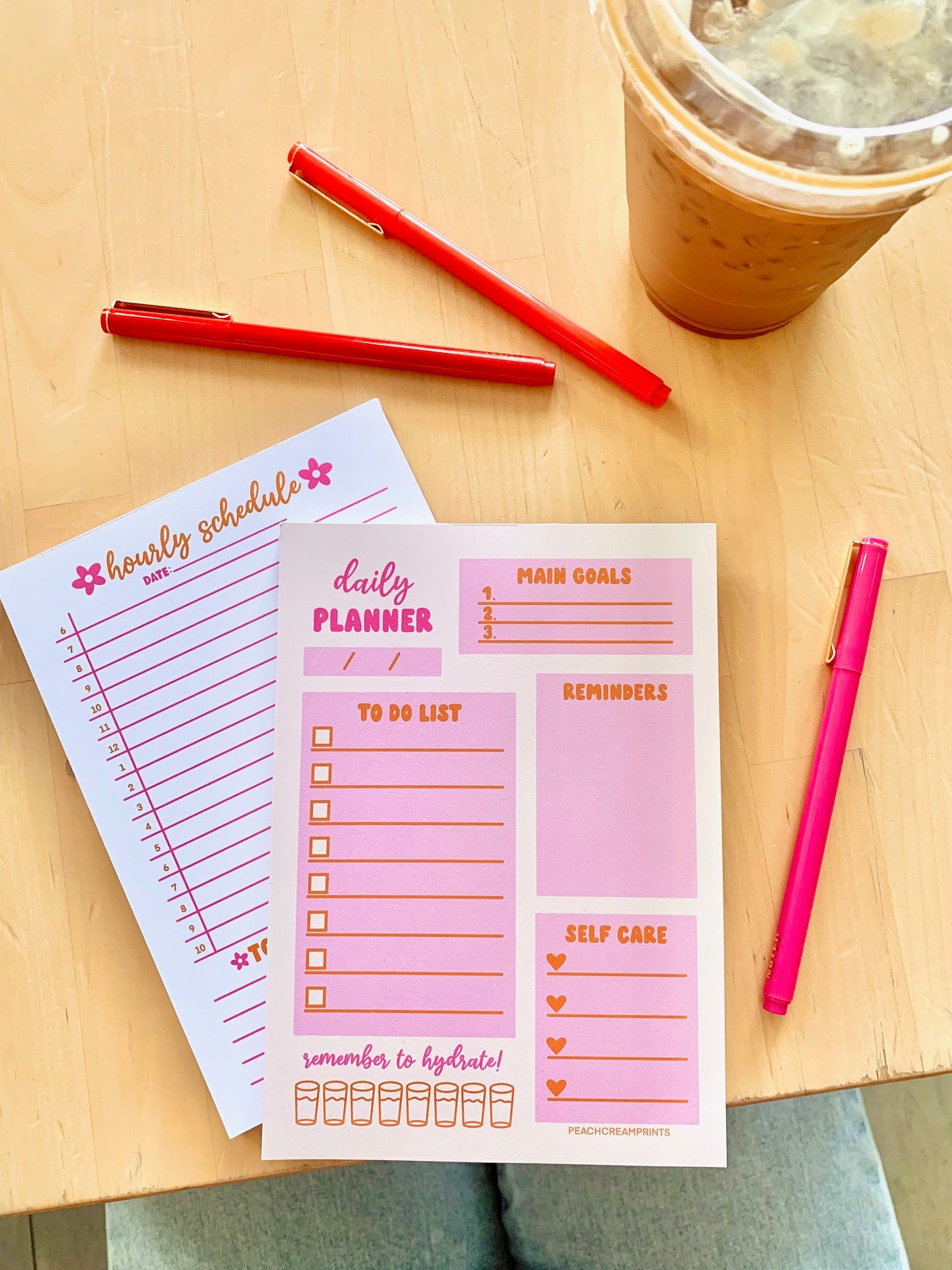 MINI DAILY PLANNER NOTEPAD – peachcreamprints